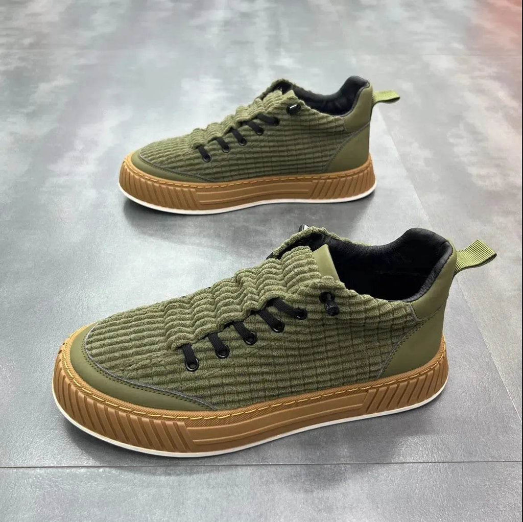 Platform Shoes for Men Casual High-top Non-slip Shoes - VacationGrabs