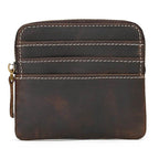 Mini Coin Purse Wallet Genuine Leather for Men & Women Zippered - VacationGrabs