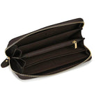 Vintage Leather Long Purse for Men & Women Cowhide Card Clutch - VacationGrabs