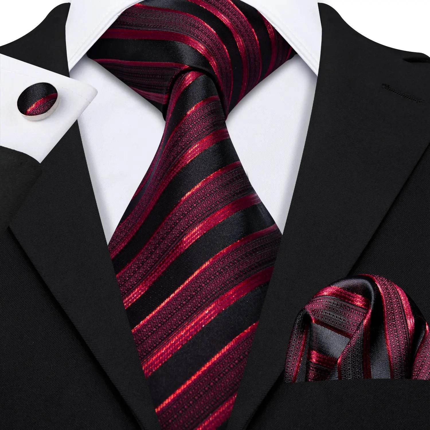 Red Silk Tie Set for Men: Burgundy, Maroon, & More - VacationGrabs