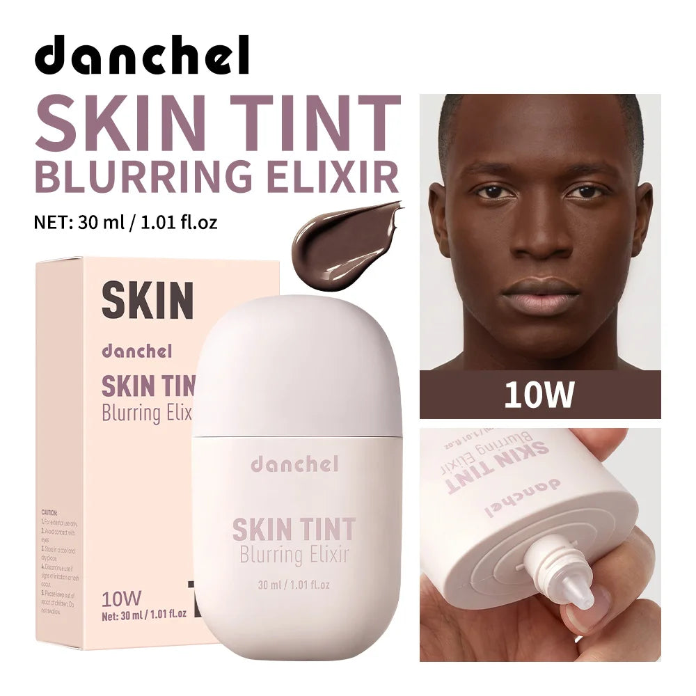 Skin Tint Blurring Elixir Foundation Lightweight & Breathable Blur Pores Fine Lines Hydrating Coverage Face Makeup for All Skin
