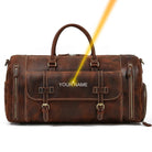 Crazy Horse Leather Duffle – Large Capacity Travel Weekender - VacationGrabs