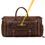 Crazy Horse Leather Duffle – Large Capacity Travel Weekender - VacationGrabs