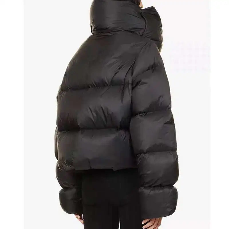 Women's Thick Padded Puffer Jacket with Scarf Collar