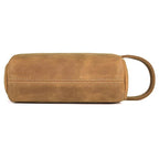 Genuine Leather Cosmetic Bag with Wrist Belt for Men & Women - VacationGrabs