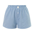 VacationGrabs Women Y2k Gingham Boxer Shorts Stripes Button Elastic Waist Boxers Cute Mini Bloomers Plaid Loose Fit Boy Shorts
