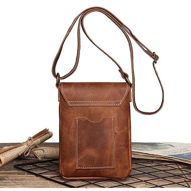 Genuine Leather Cellphone Pouch Crossbody Bag for Men & Women - VacationGrabs