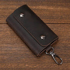 Genuine Leather Key Case for Men & Women Crazy Horse Wallet Key Holder - VacationGrabs