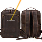 Anti-Theft Handmade Leather Backpack Vintage Travel Bag for Men - VacationGrabs