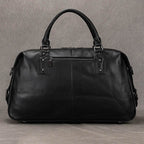 Soft Cowskin Leather Duffle Bag for Men & Women Weekend Travel - VacationGrabs