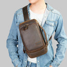 Luxury Designer Chest Bag for Men Vintage Single Shoulder Sling - VacationGrabs