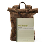 Vintage Oil Wax Canvas Travel Backpack, 20-35L Unisex Daypack