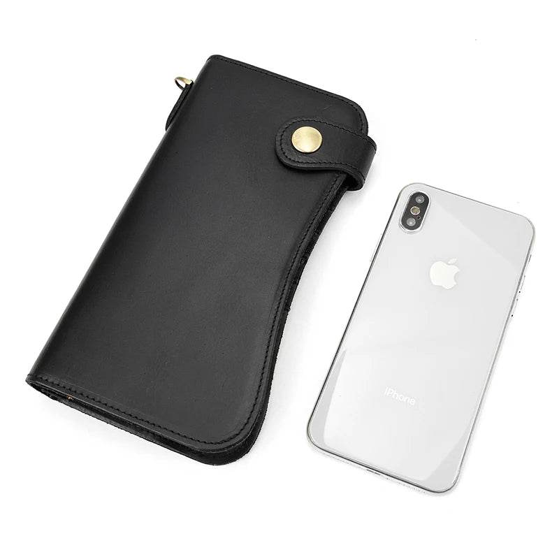 Fashion Leather Men’s Wallet Phone Purse Vintage Style Clutch Bag - VacationGrabs