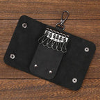Crazy Horse Leather Keycase for Car & Coin Wallet Genuine Leather - VacationGrabs