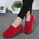 Women's Shoes - Sneakers Platform Flat Loafers Suede Leather Moccasins