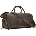Men's Genuine Leather Travel Bag – Luggage with Shoe Compartment - VacationGrabs