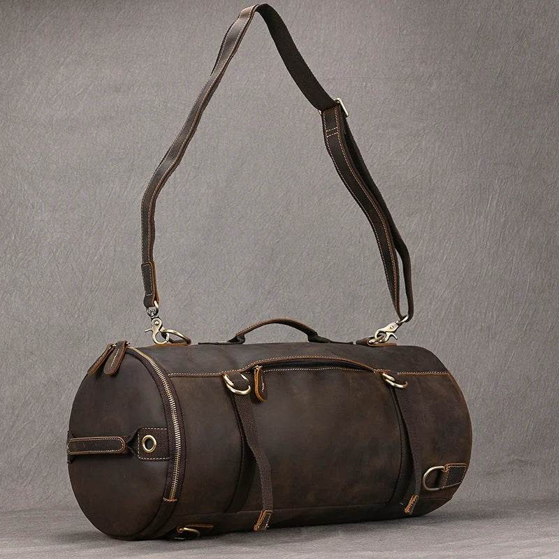 Men's Leather Backpack – Cowhide Travel Multifunctional Bag - VacationGrabs