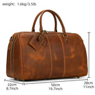 Real Leather Travel Weekender Bag for Men & Women Genuine Duffle - VacationGrabs