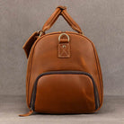 Custom Name Leather Duffel Bag Men’s Weekender Travel Bag - VacationGrabs