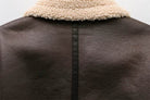 Women's Faux Shearling Vintage Jacket with Belt - VacationGrabs