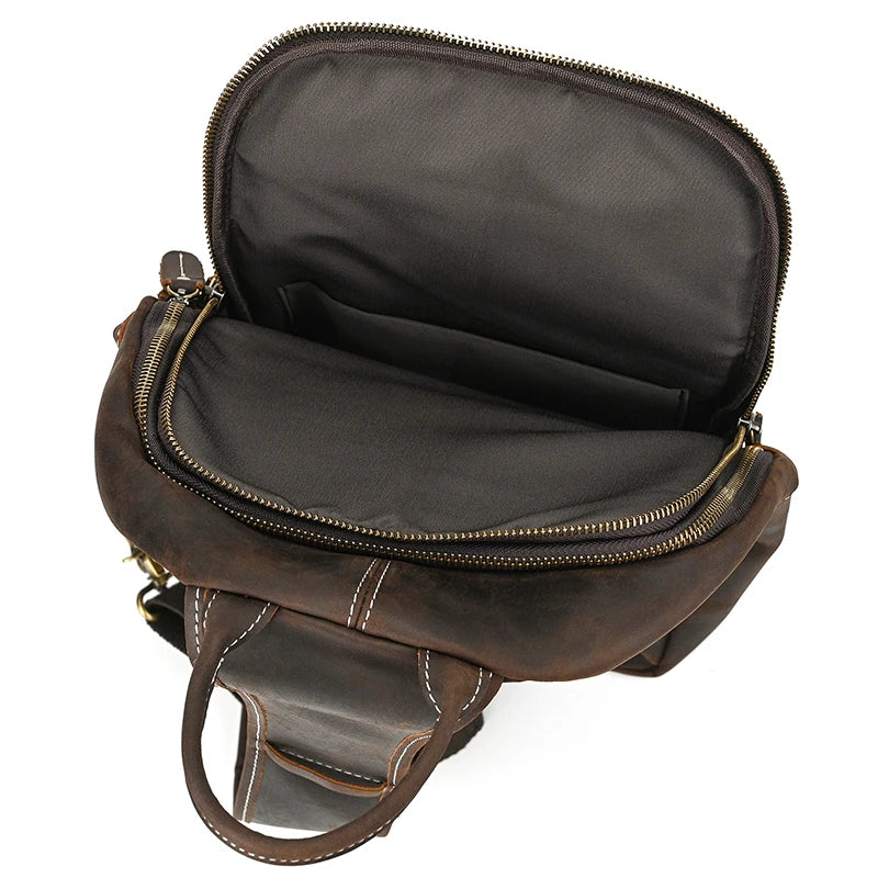 Men's Genuine Leather Chest Sling Bag | Real Cowhide