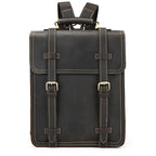 Crazy Horse Leather Backpack for Men 15.6" Laptop Travel Bag