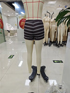 VacationGrabs Women Y2K Striped Low Rise Mini Shorts Bodycon Stretch Hot Pants Y2K Retro 2000s Aesthetic Casual Streetwear