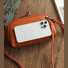Handmade Leather Shoulder Sling Bag for Women Crossbody Clutch - VacationGrabs