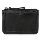 Mini Coin Purse Genuine Leather Real Cowhide Small Wallet with Key Ring - VacationGrabs