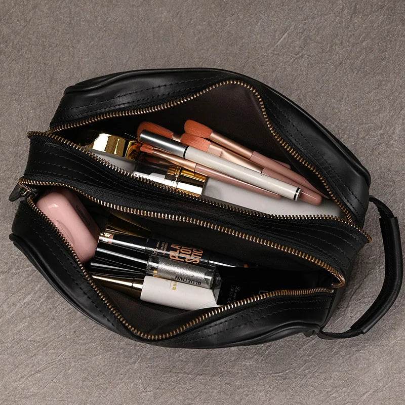 Designer Genuine Leather Travel Wash Bags & Makeup Clutches - VacationGrabs