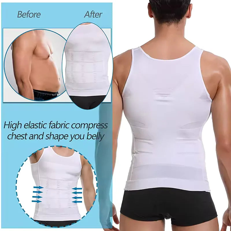 Men's Compression Slimming Tank Top with Tummy Control