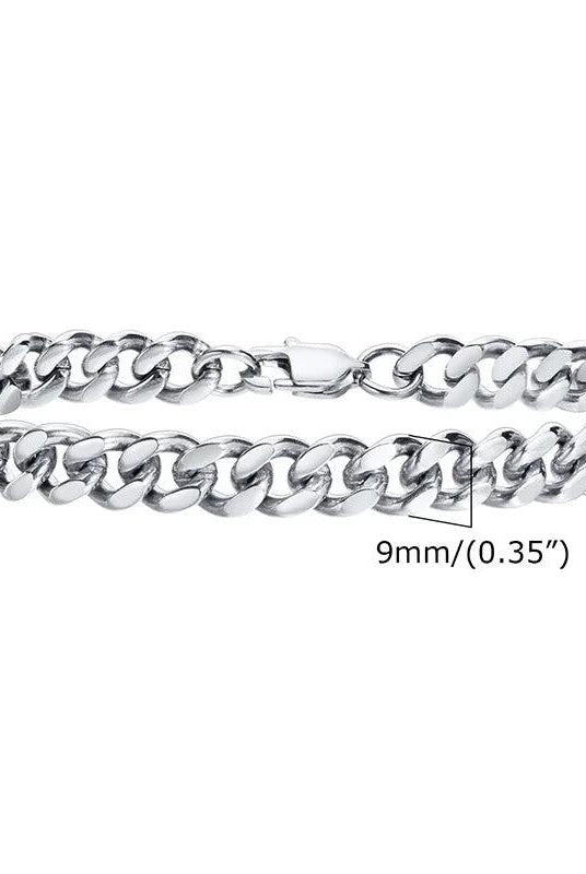 Men's Jewelry - Bracelets Men's Stainless Steel 7/8/9/10/12/15MM Link Chain Miami Cuban Bracelets