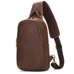 Leather Chest Bag with USB Charging Port Crossbody Bag for Men - VacationGrabs