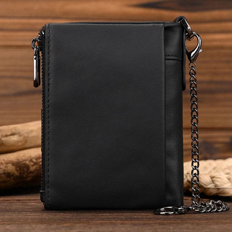 Real Cowhide Designer Wallet for Men Women Slim Business Purse - VacationGrabs