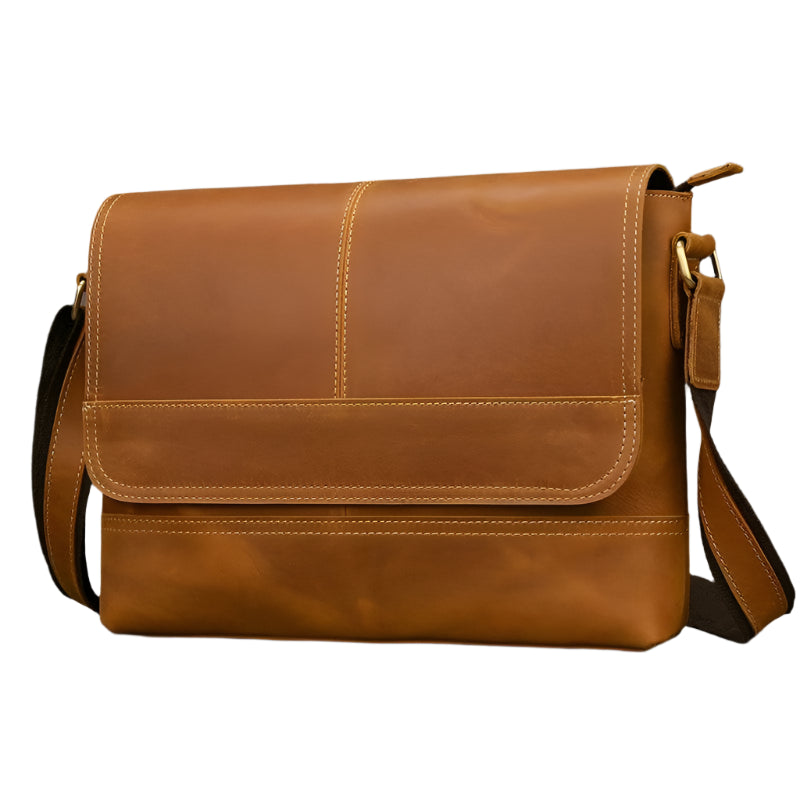 High-Quality Genuine Leather Shoulder Bag Men’s Work Messenger - VacationGrabs