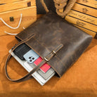 Genuine Leather Business Shoulder Bag for Documents Messenger Bag - VacationGrabs