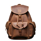 Men’s Women’s Crazy Horse Leather Backpack Unisex School Bag - VacationGrabs