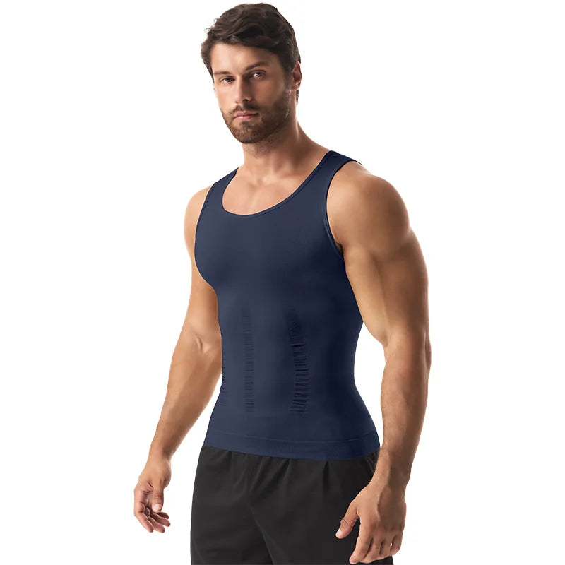 Men's Compression Slimming Tank Top with Tummy Control