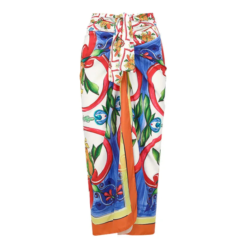 Colorful Women Swimwear Bathing Suits with Cover-Up