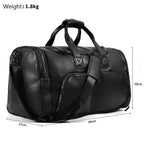 Large Genuine Leather Travel Bag – Soft Cowhide Weekender - VacationGrabs
