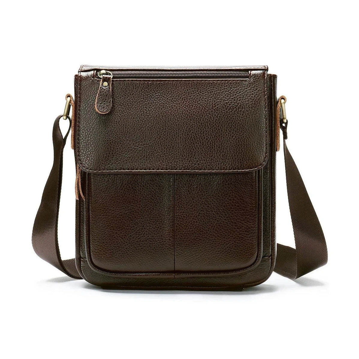 Genuine Leather Men's Shoulder Bag – High Quality Cowhide Crossbody - VacationGrabs