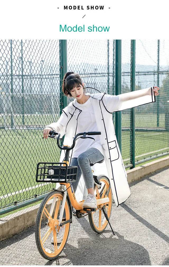 Adult Hooded Raincoat Outdoor Rainwear Transparent - VacationGrabs