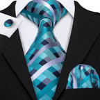 Green Silk Tie Set for Men: Multiple Shades Available - VacationGrabs