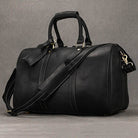 Crazy Horse Leather Men’s Travel Duffle Bag Retro Cowhide - VacationGrabs