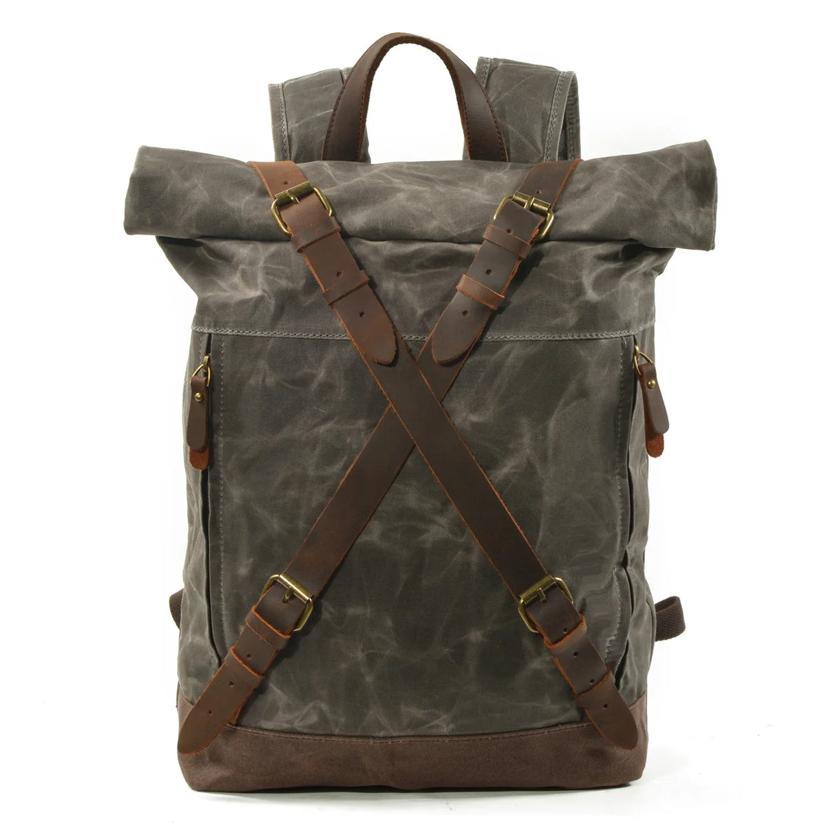 New Luxury Vintage Canvas Backpacks for Men Oil Wax Canvas Leather Travel Backpack Large Waterproof Daypacks Retro Bagpack