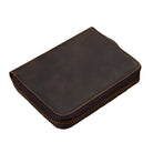 Black Soft Genuine Leather Short Wallet with Coin Pocket & Photo Holder - VacationGrabs