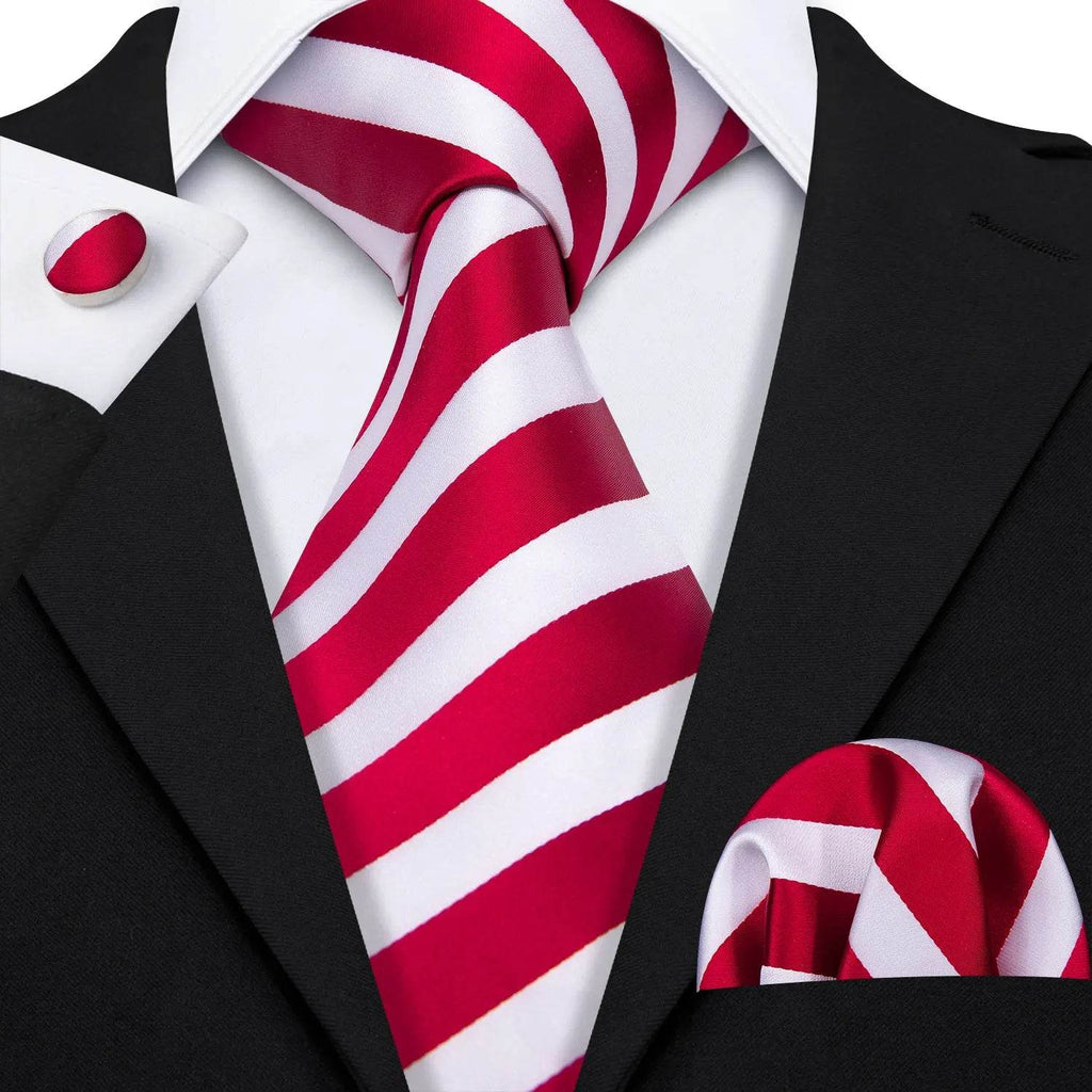 Red Silk Tie Set for Men: Burgundy, Maroon, & More - VacationGrabs