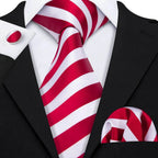 Red Silk Tie Set for Men: Burgundy, Maroon, & More - VacationGrabs