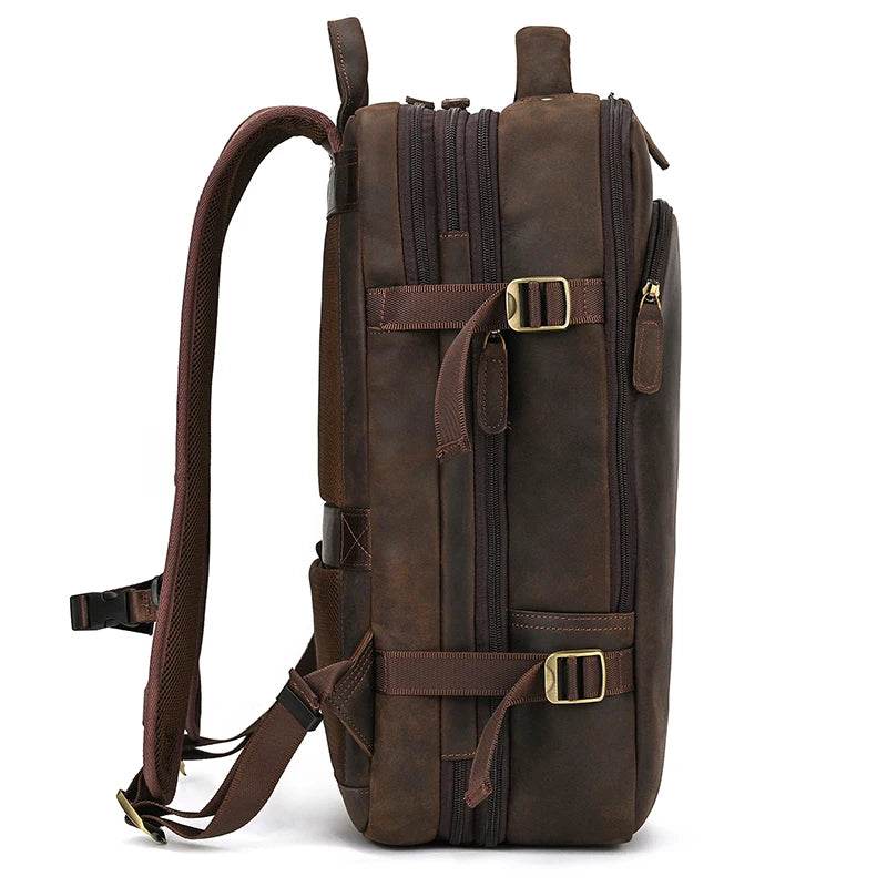 Business Leather Backpack Multifunctional Large Capacity Bag - VacationGrabs