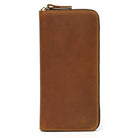 Vintage Leather Long Purse for Men & Women Cowhide Card Clutch - VacationGrabs
